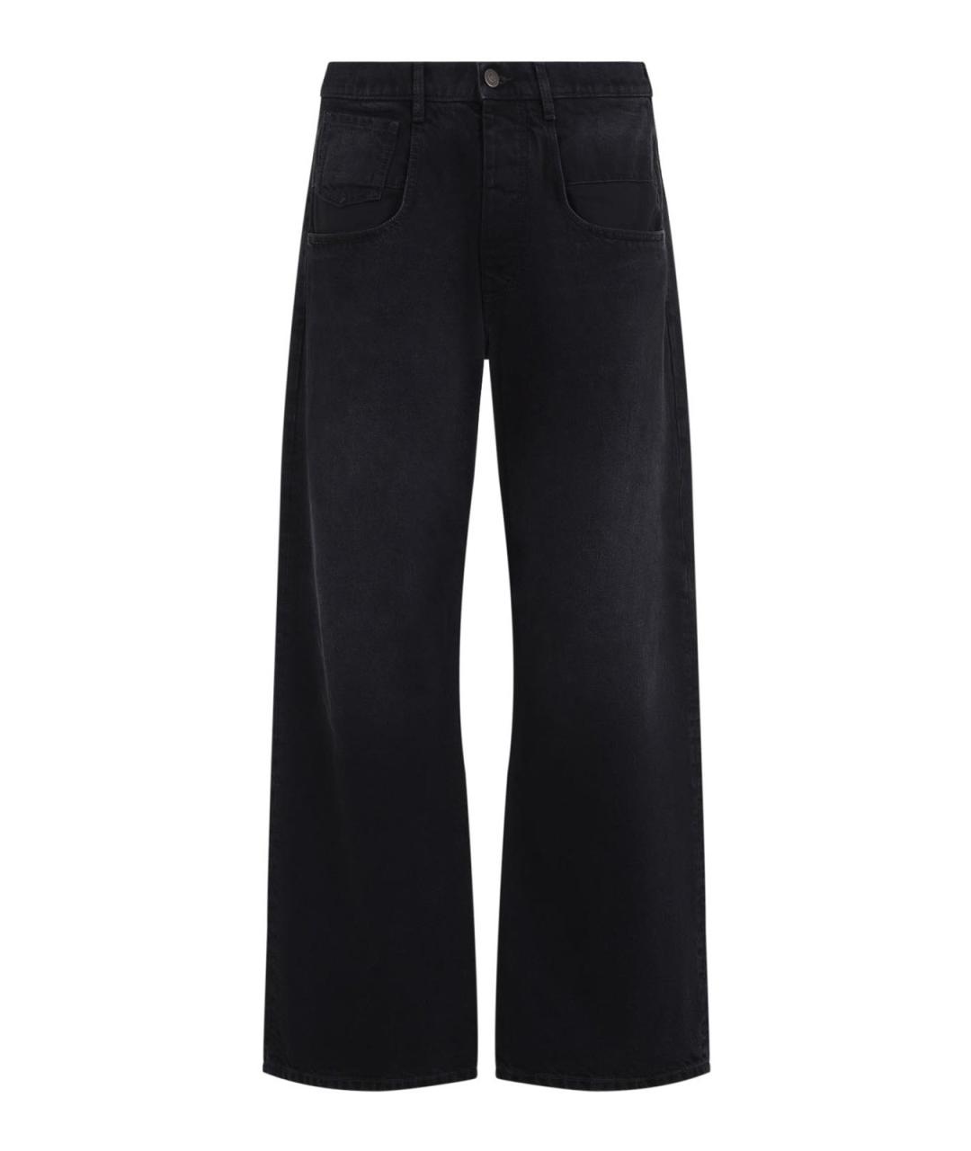 MAISON MARGIELA Черные хлопковые прямые джинсы, фото 1