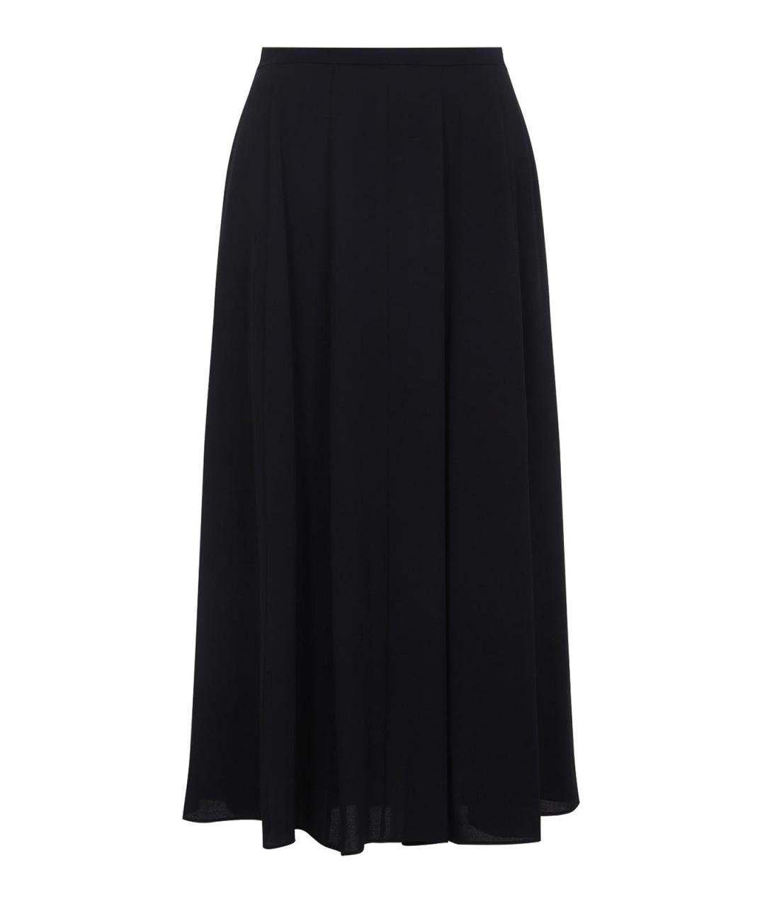 ALBERTA FERRETTI Черная вискозная юбка миди, фото 1