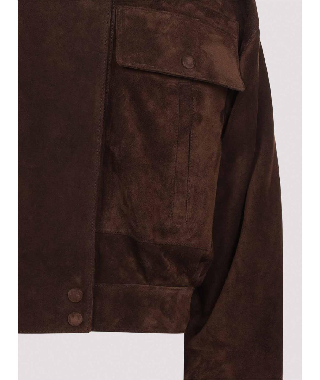 SAINT LAURENT Коричневая хлопковая куртка, фото 3