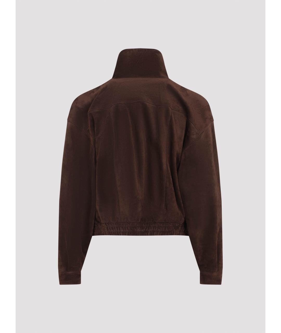 SAINT LAURENT Коричневая хлопковая куртка, фото 2