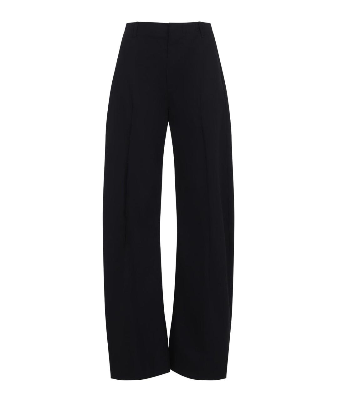 MM6 MAISON MARGIELA Черные хлопковые брюки широкие, фото 1