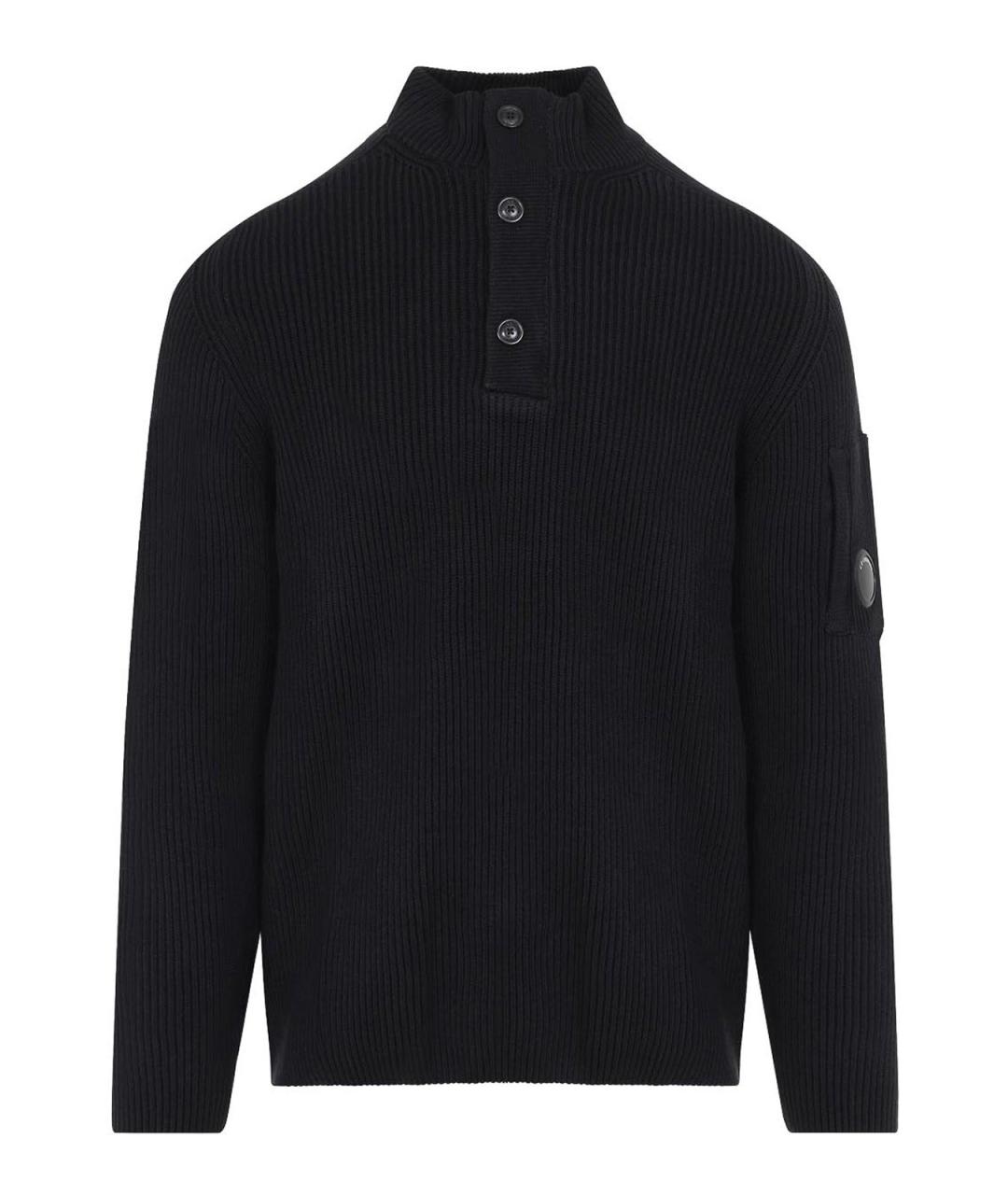 CP COMPANY Черный хлопковый джемпер / свитер, фото 1