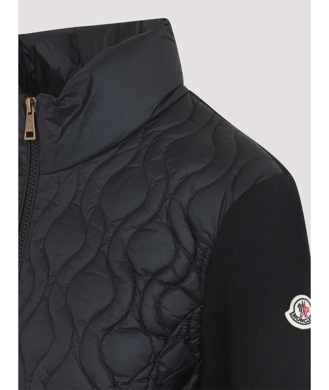 MONCLER Черный полиамидовый кардиган, фото 4