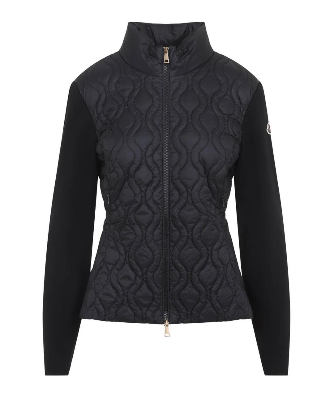 MONCLER Черный полиамидовый кардиган, фото 1
