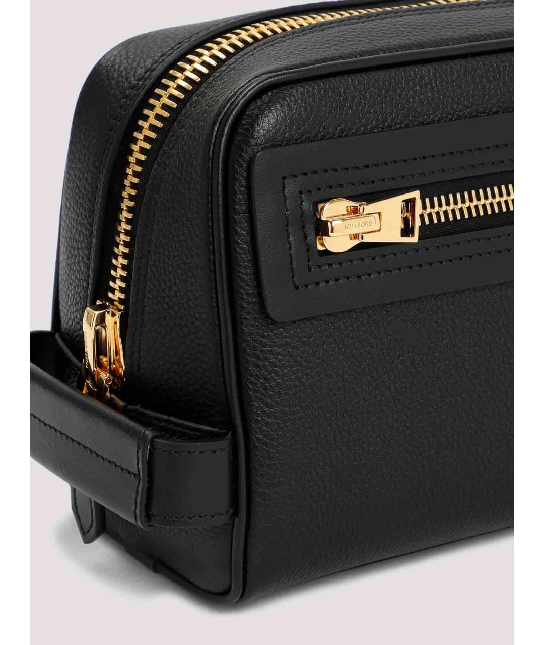 TOM FORD Черная кожаная косметичка, фото 4