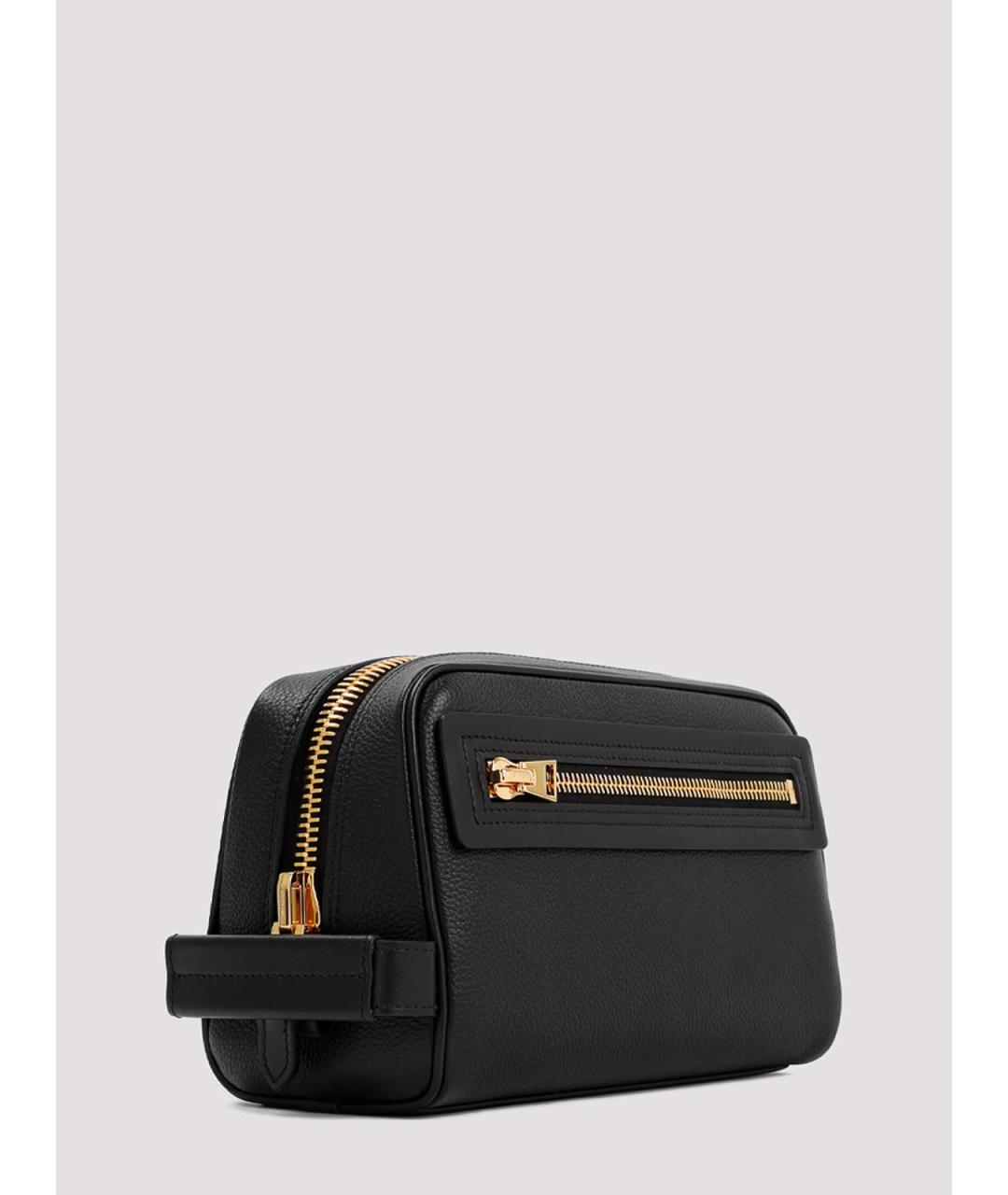 TOM FORD Черная кожаная косметичка, фото 3