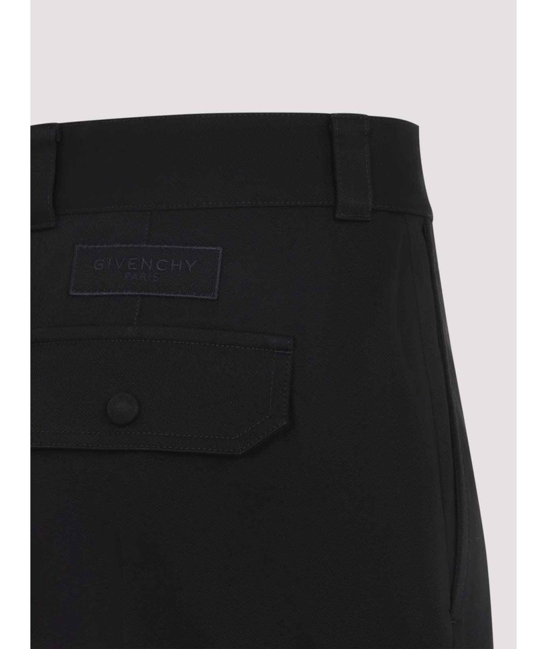 GIVENCHY Черные хлопковые повседневные брюки, фото 4
