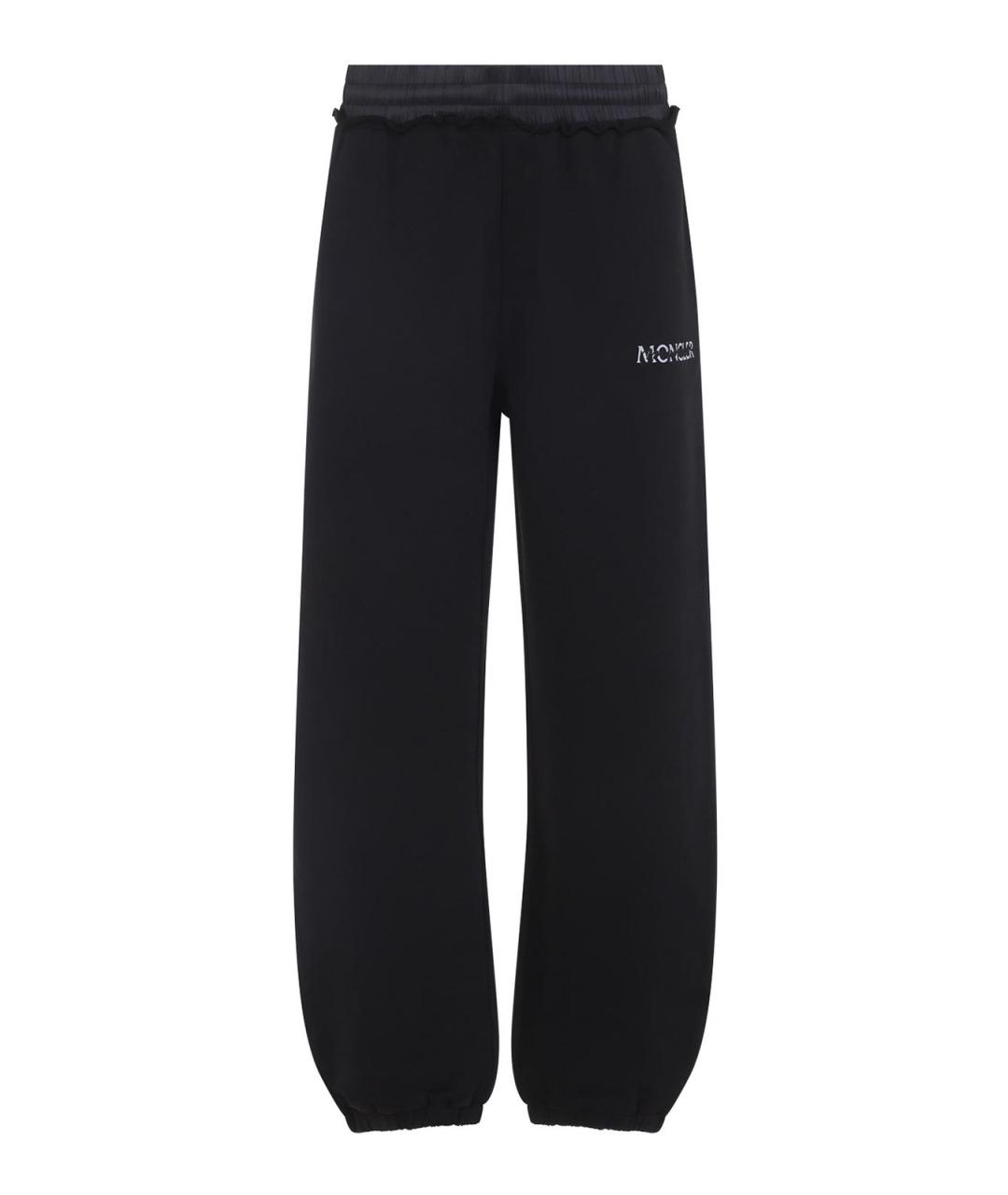 MONCLER Черные хлопковые спортивные брюки и шорты, фото 1