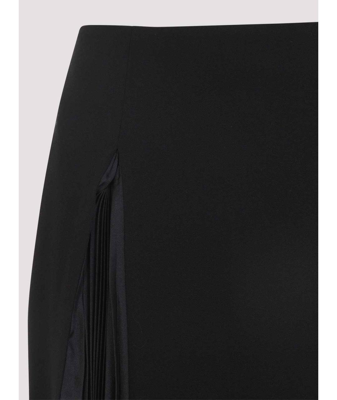 JIL SANDER Черная шерстяная юбка миди, фото 4