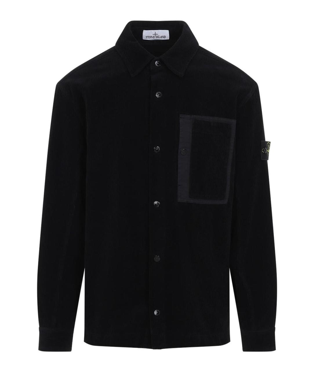 STONE ISLAND Черная хлопковая кэжуал рубашка, фото 1