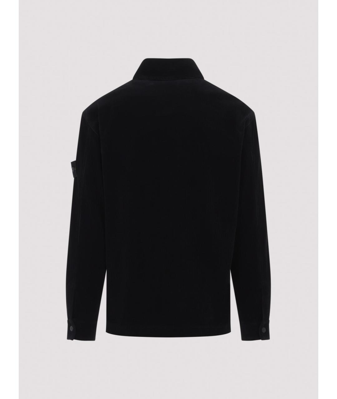 STONE ISLAND Черная хлопковая кэжуал рубашка, фото 2