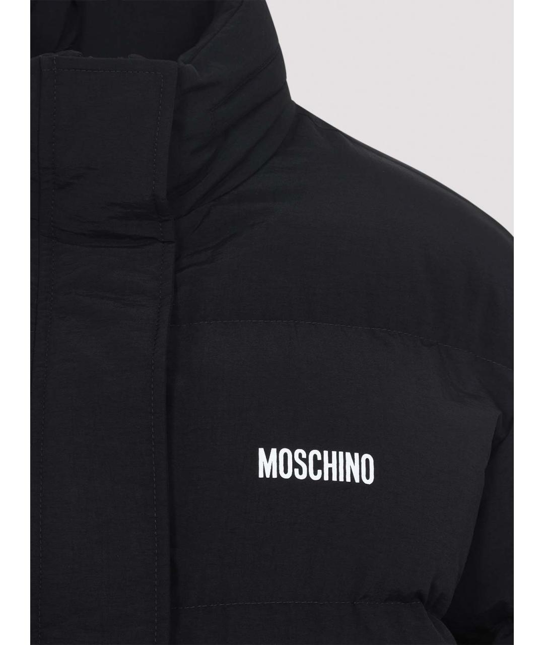 MOSCHINO Черный полиамидовый пуховик, фото 3