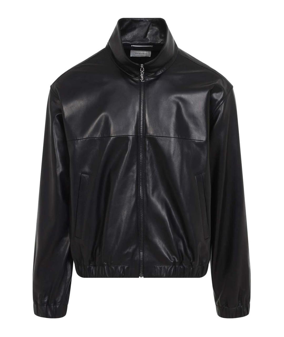 SAINT LAURENT Черная кожаная куртка, фото 1