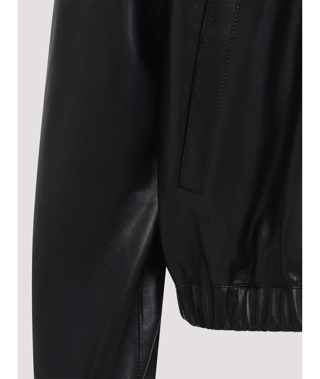 SAINT LAURENT Черная кожаная куртка, фото 3