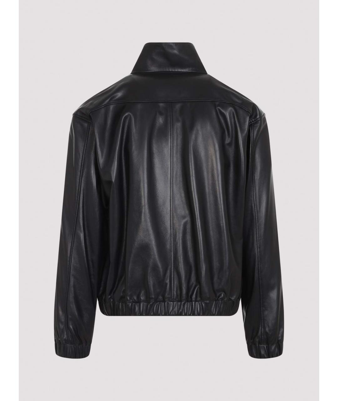 SAINT LAURENT Черная кожаная куртка, фото 2