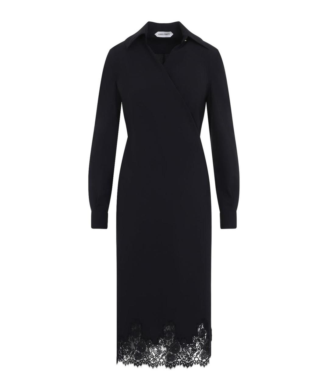 ALBERTA FERRETTI Черное полиэстеровое повседневное платье, фото 1