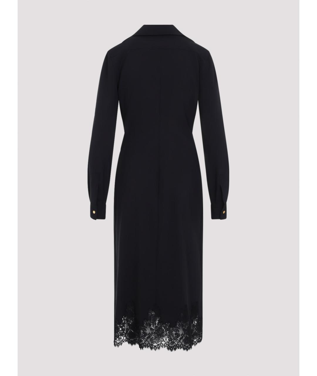 ALBERTA FERRETTI Черное полиэстеровое повседневное платье, фото 2