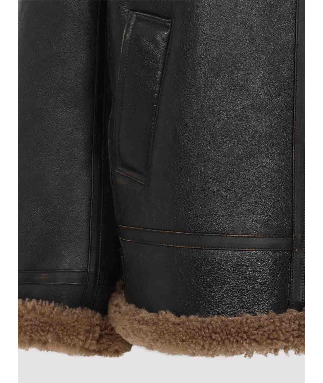 SAINT LAURENT Черная кожаная куртка, фото 3