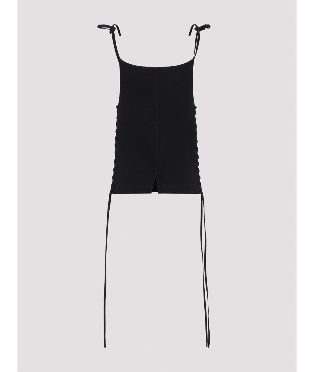 BALENCIAGA Черная хлопковая майка, фото 2