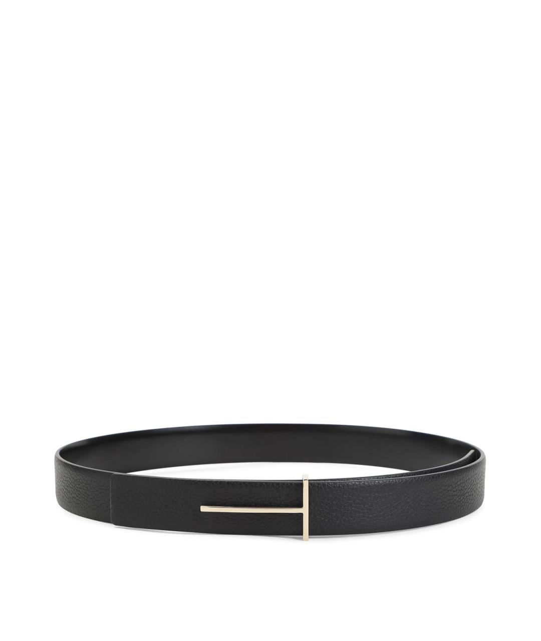TOM FORD Черный кожаный ремень, фото 1
