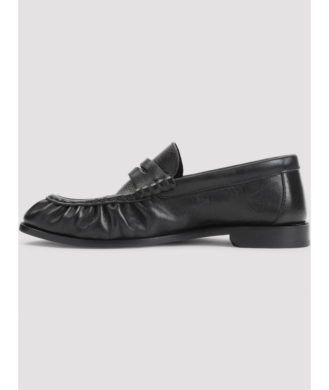 SAINT LAURENT Черные кожаные лоферы, фото 2