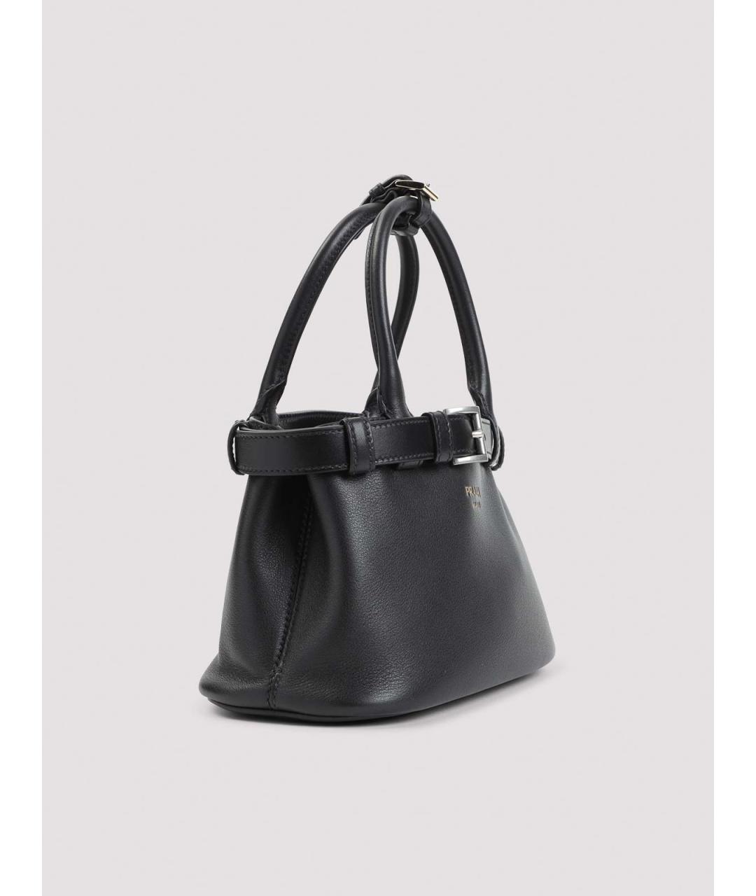 PRADA Черная кожаная сумка тоут, фото 3