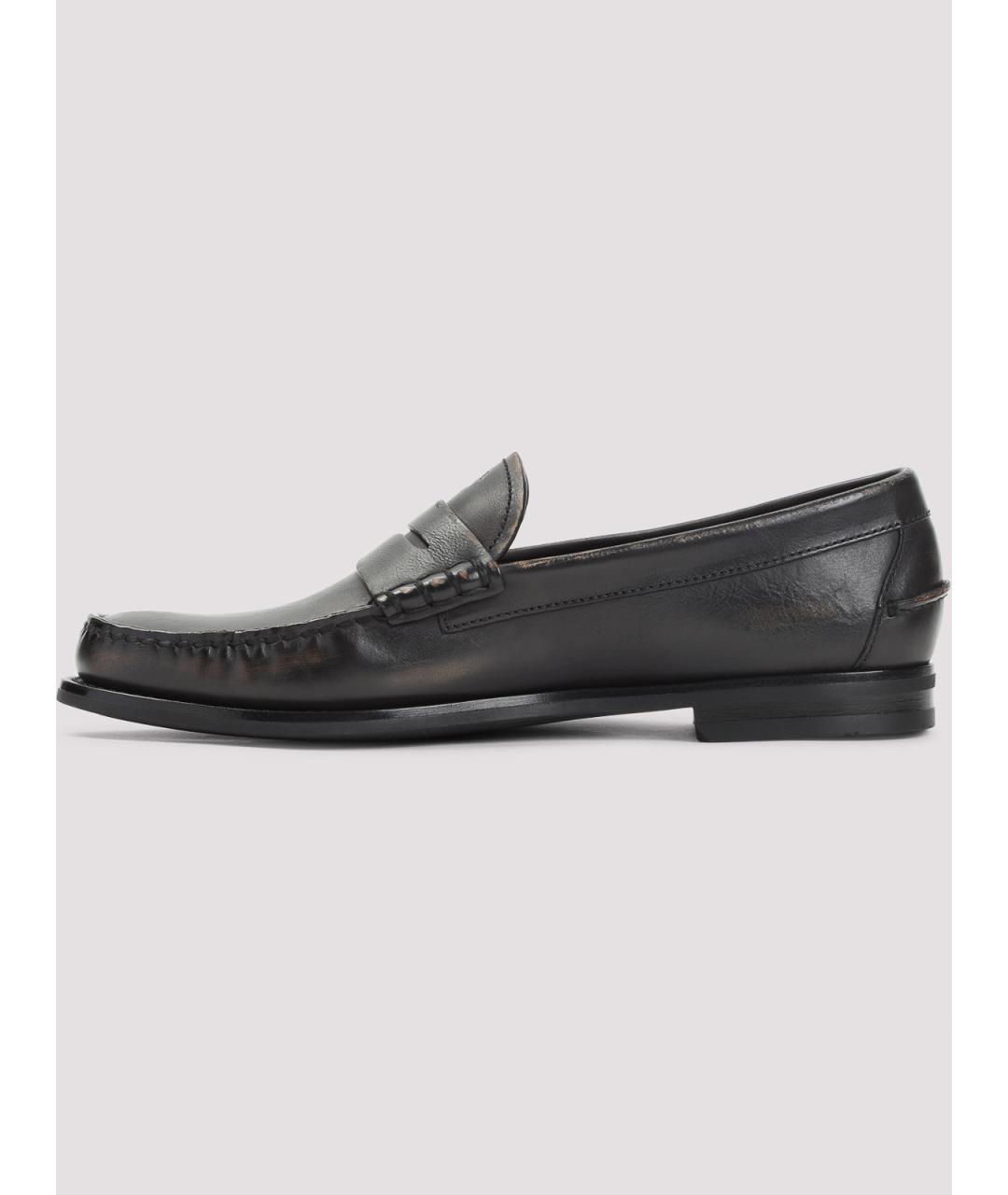 PRADA Черные кожаные лоферы, фото 2