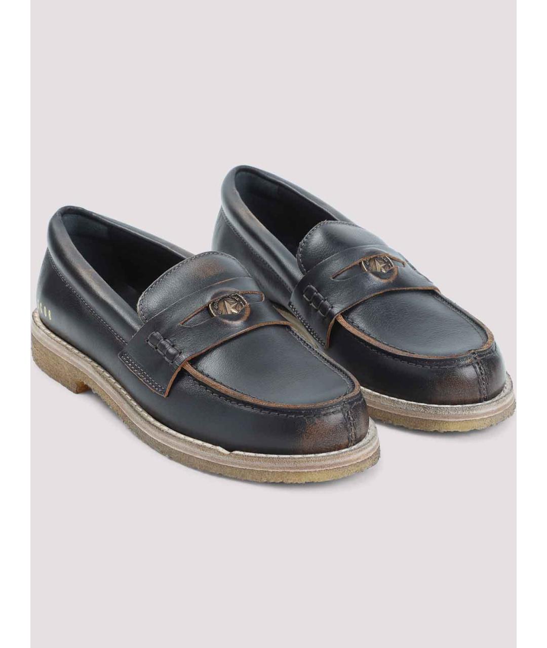 GOLDEN GOOSE Черные кожаные лоферы, фото 3