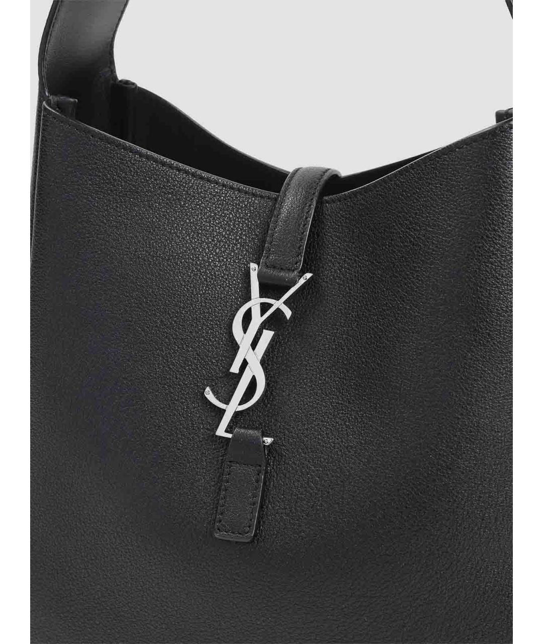 SAINT LAURENT Черная кожаная сумка через плечо, фото 3