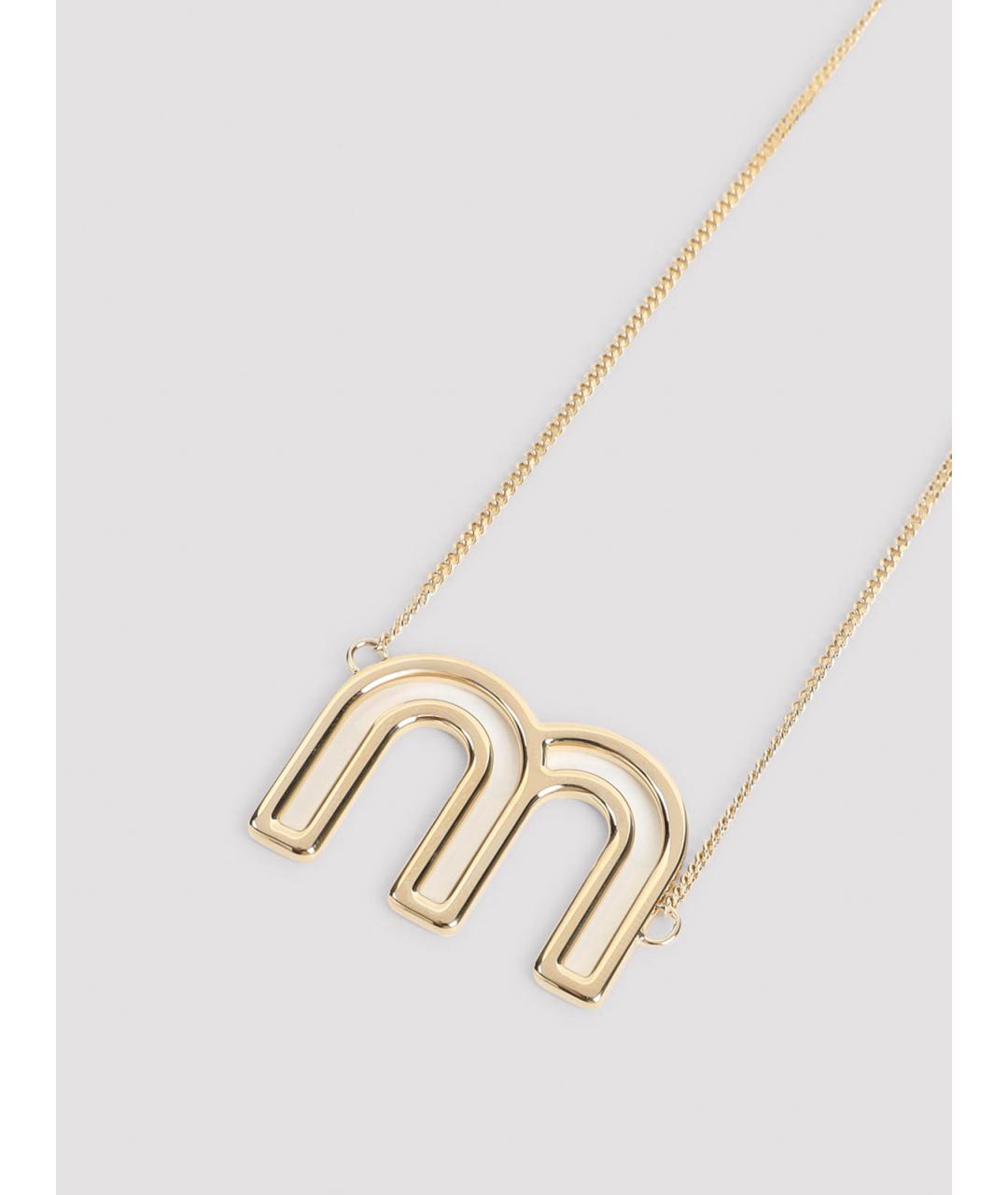 MIU MIU Золотая металлическая цепочка, фото 2