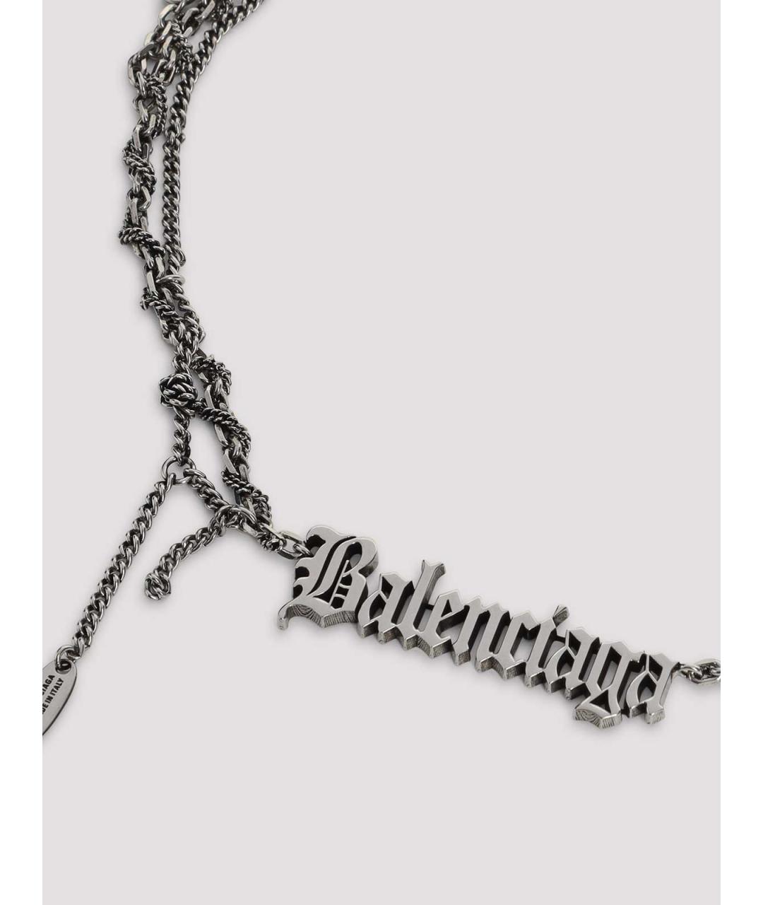 BALENCIAGA Серебряная металлическая цепочка/подвеска, фото 2