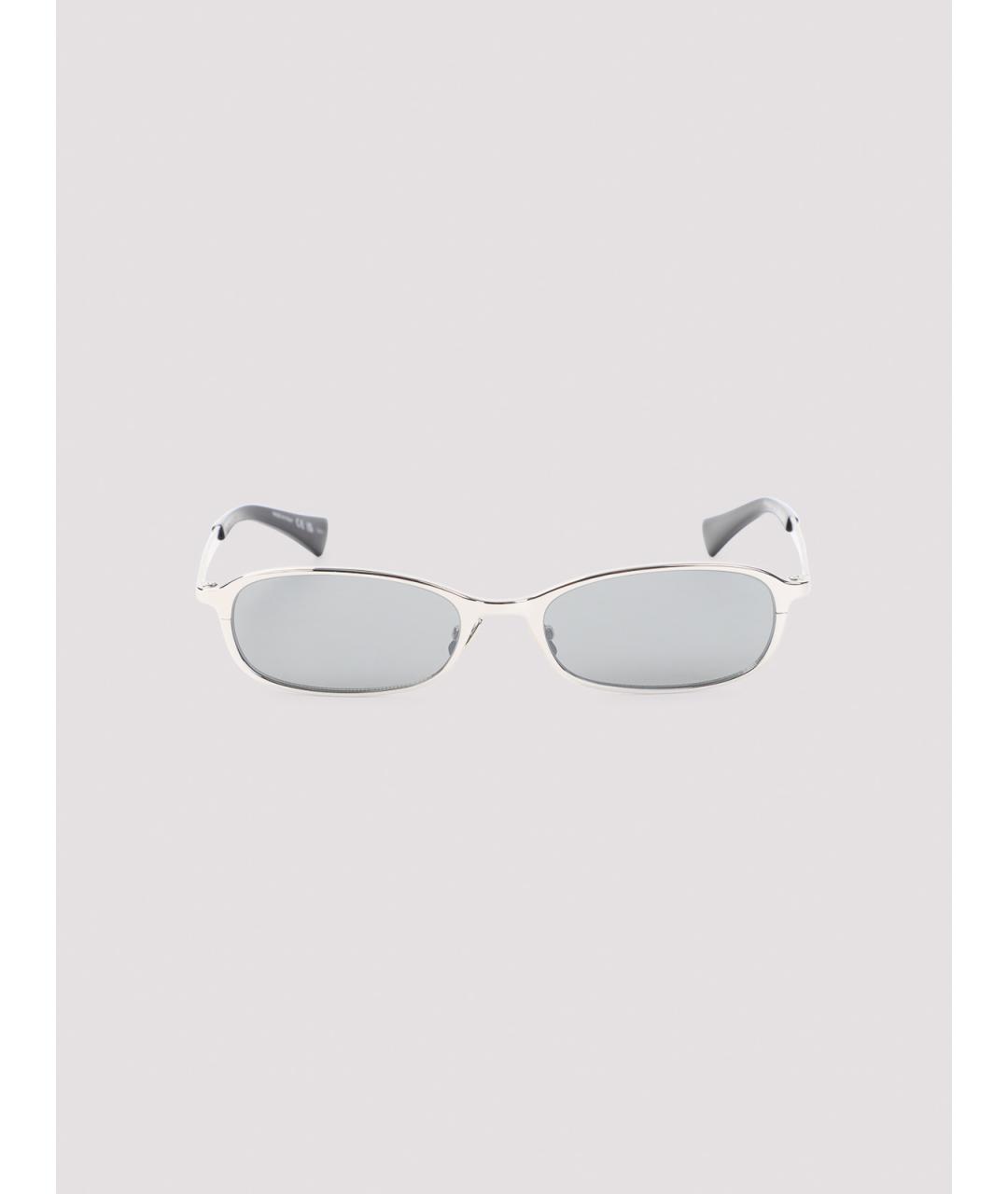 SAINT LAURENT Серебряные металлические солнцезащитные очки, фото 2