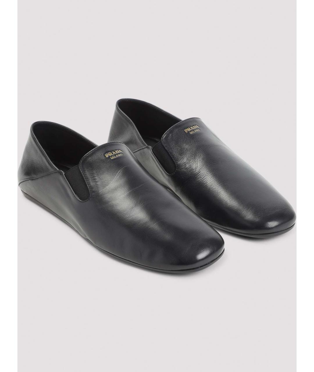 PRADA Черные кожаные лоферы, фото 3
