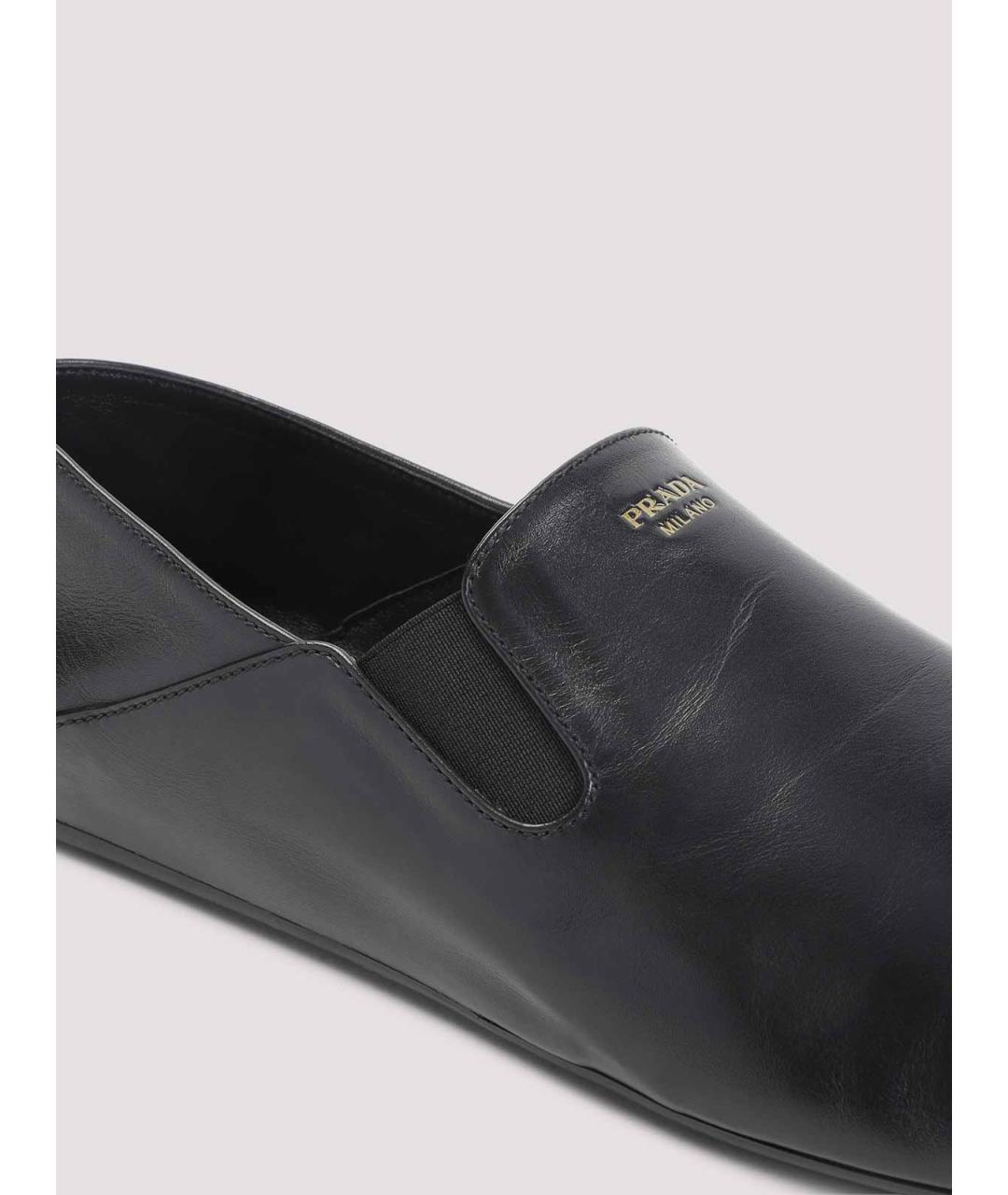 PRADA Черные кожаные лоферы, фото 4
