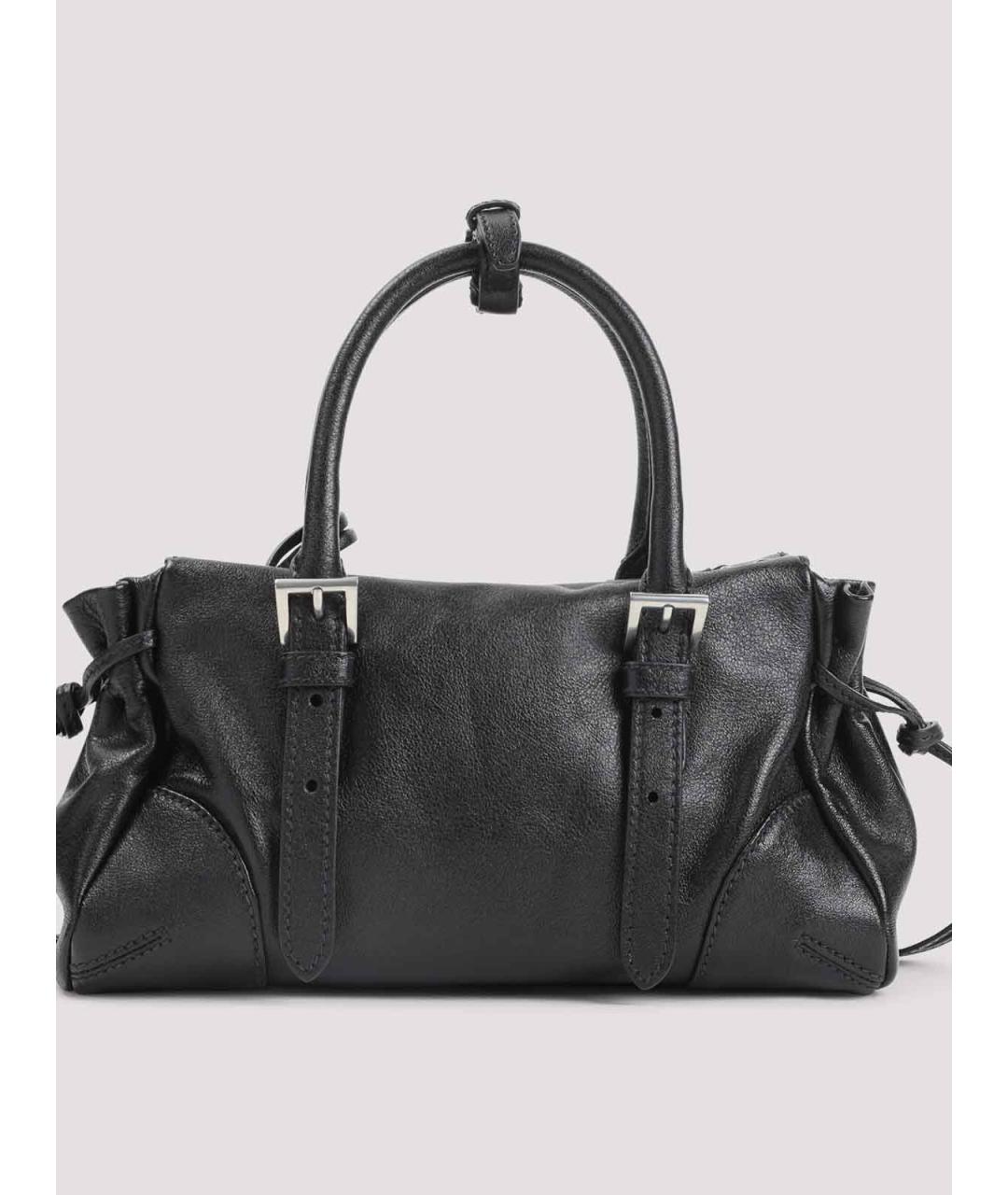 PRADA Черная кожаная сумка тоут, фото 2