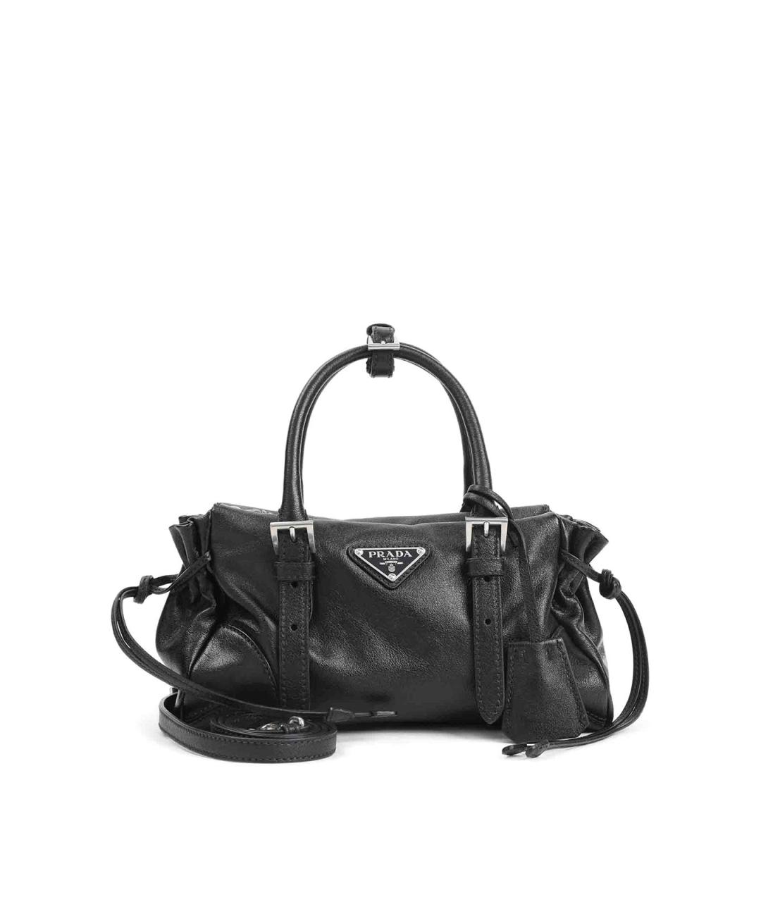PRADA Черная кожаная сумка тоут, фото 1