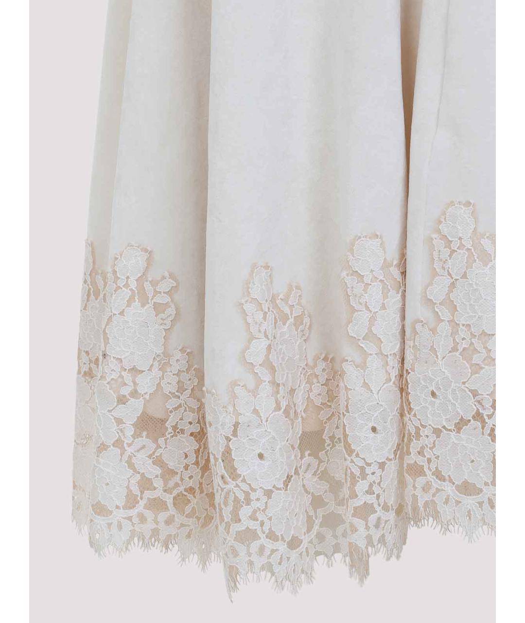 ALBERTA FERRETTI Белое повседневное платье, фото 4