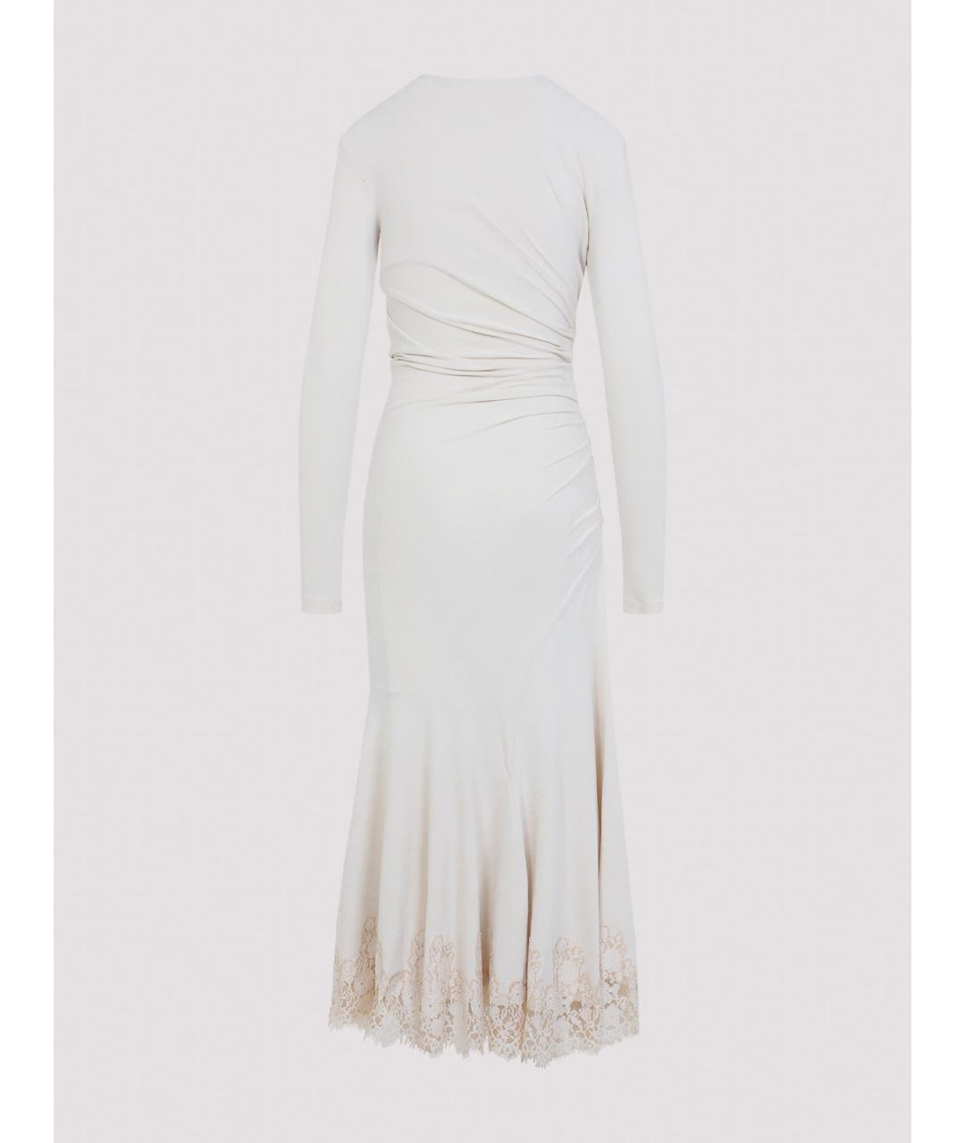 ALBERTA FERRETTI Белое повседневное платье, фото 2