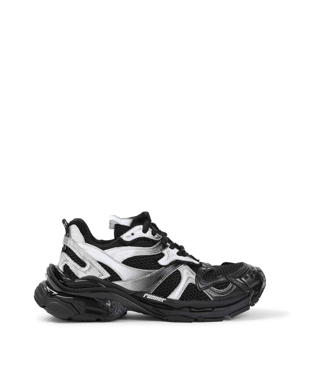 BALENCIAGA Черные синтетические низкие кроссовки / кеды, фото 1