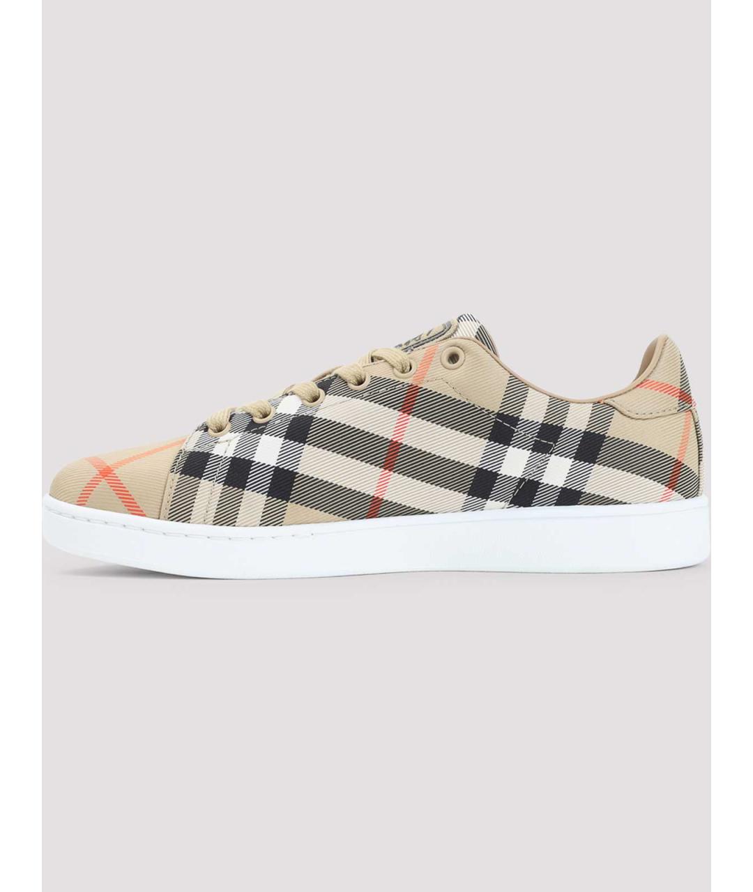 BURBERRY Бежевые текстильные кеды, фото 2