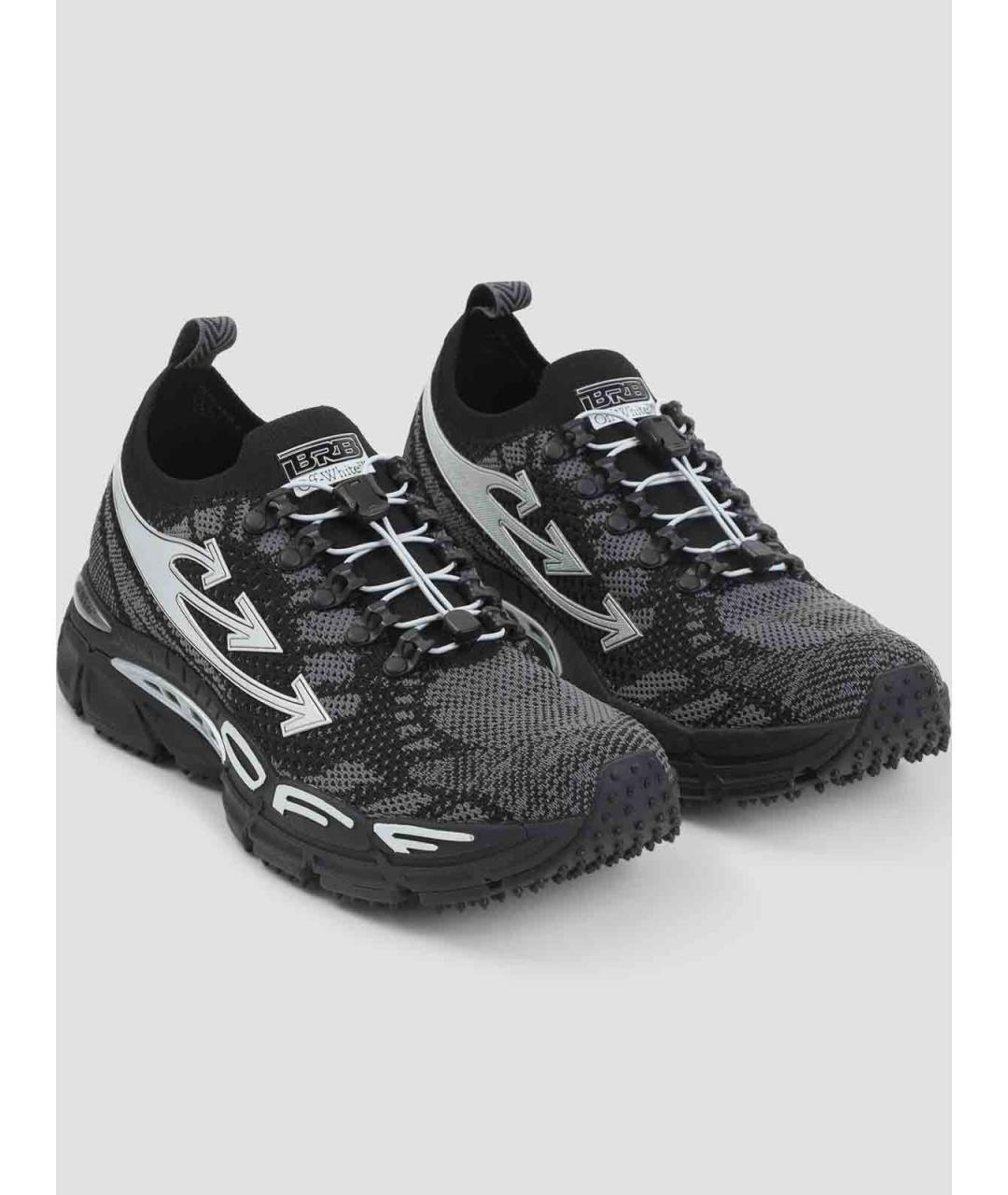 OFF-WHITE Черные синтетические низкие кроссовки / кеды, фото 3