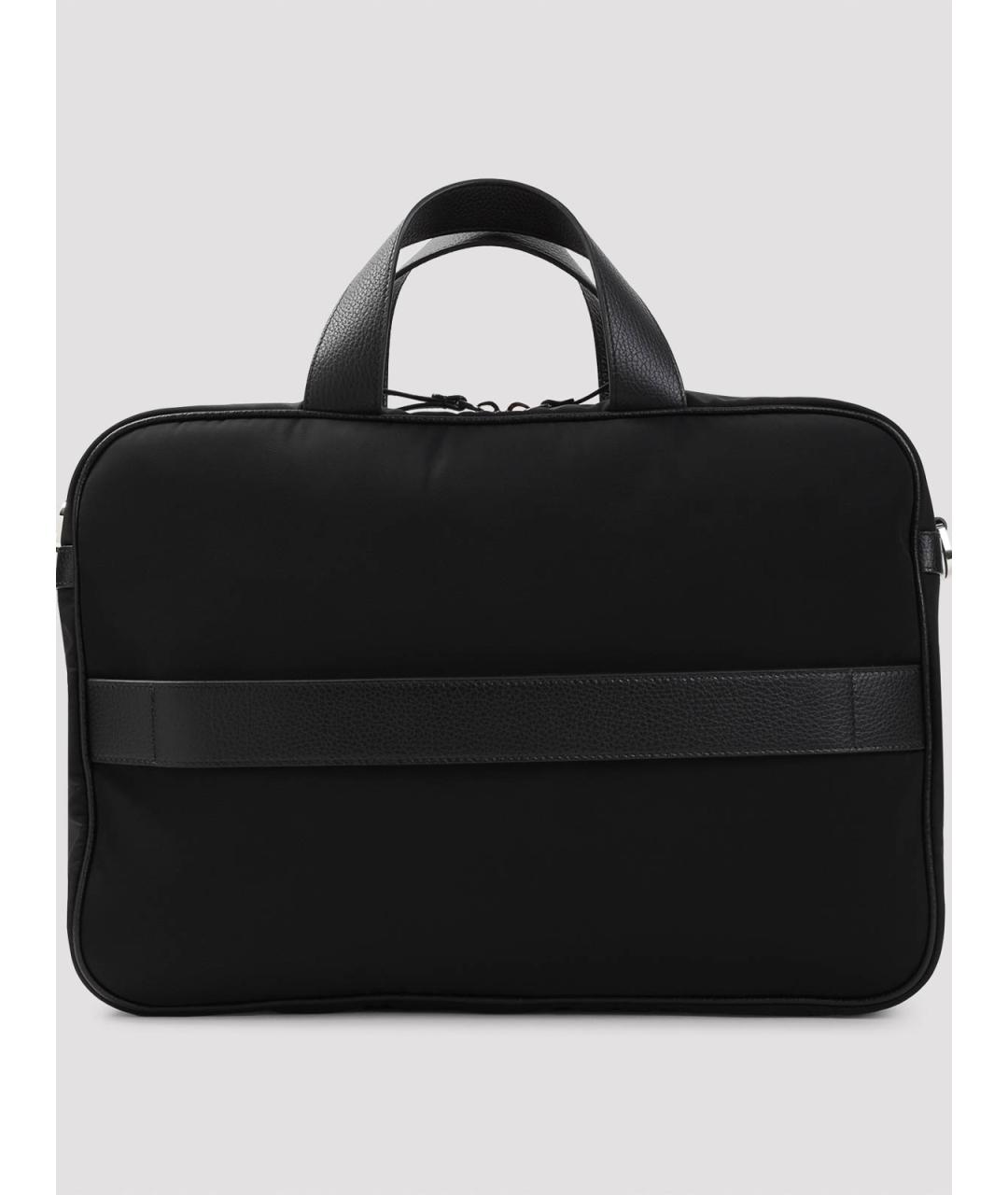 GIORGIO ARMANI Черный нейлоновый портфель, фото 2