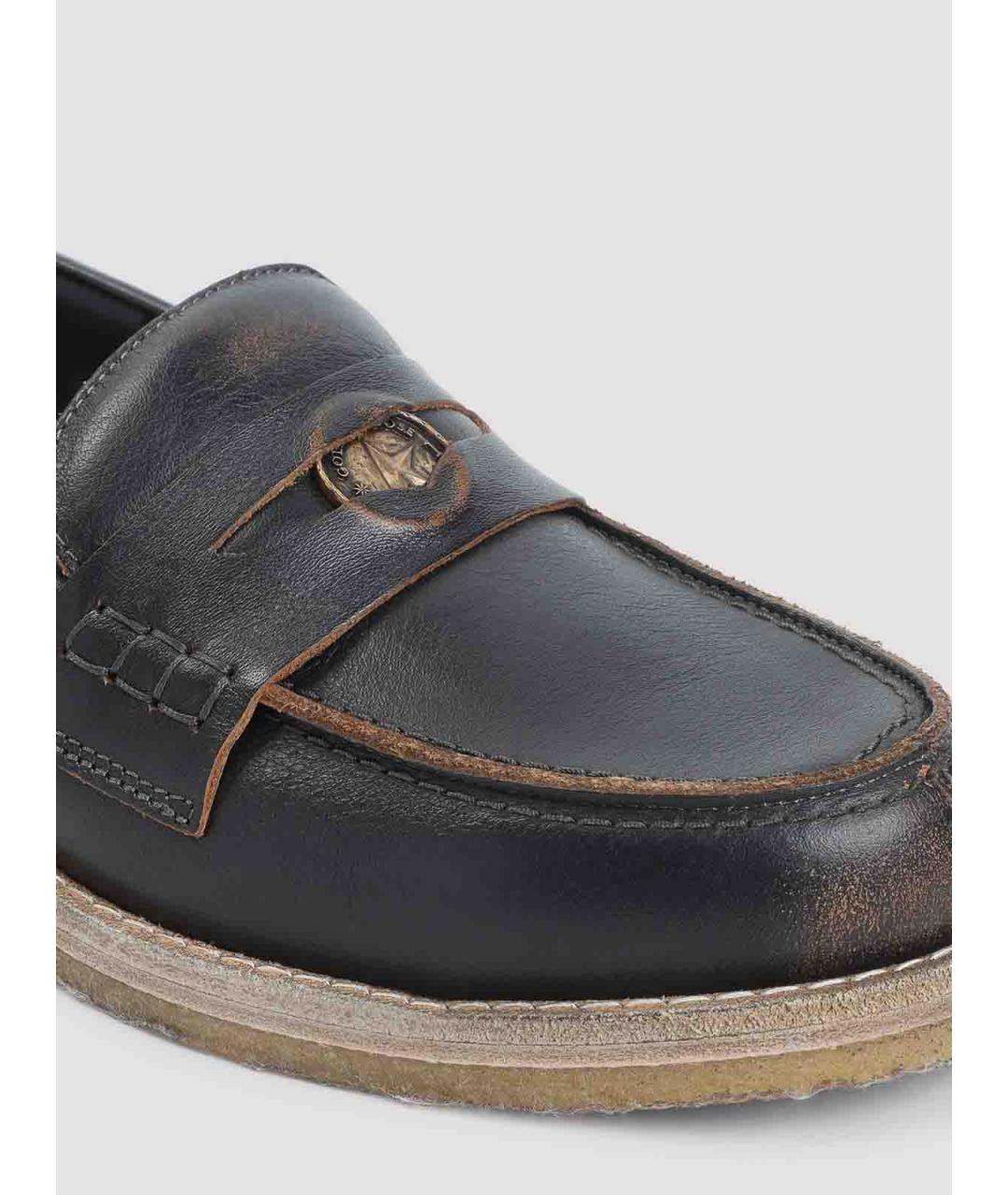 GOLDEN GOOSE Черные кожаные лоферы, фото 4
