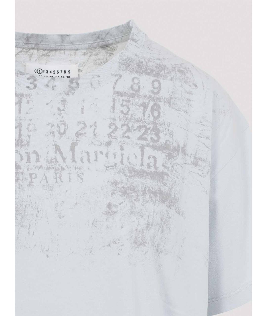 MAISON MARGIELA Серая хлопковая футболка, фото 3