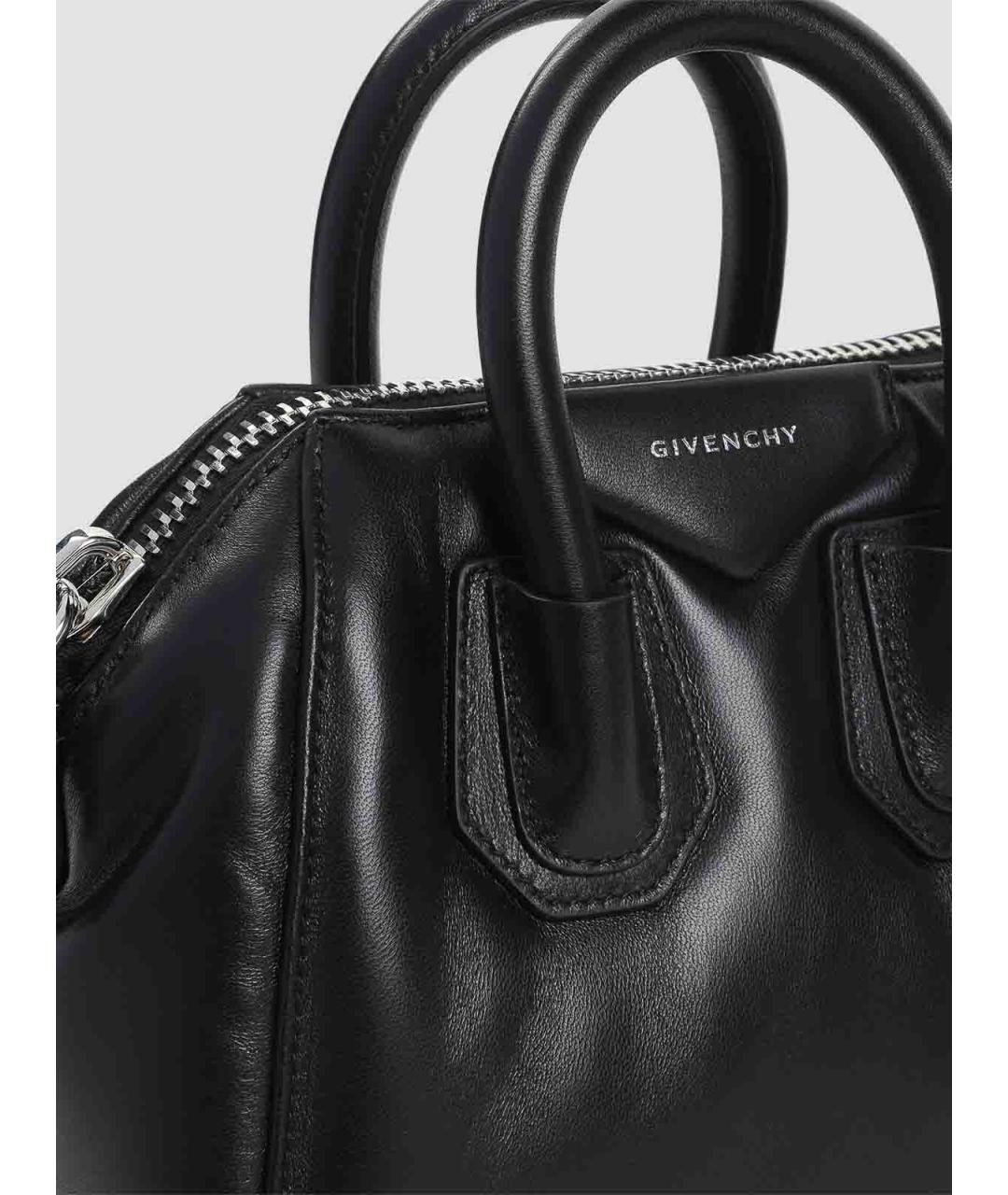 GIVENCHY Черная кожаная сумка с короткими ручками, фото 3