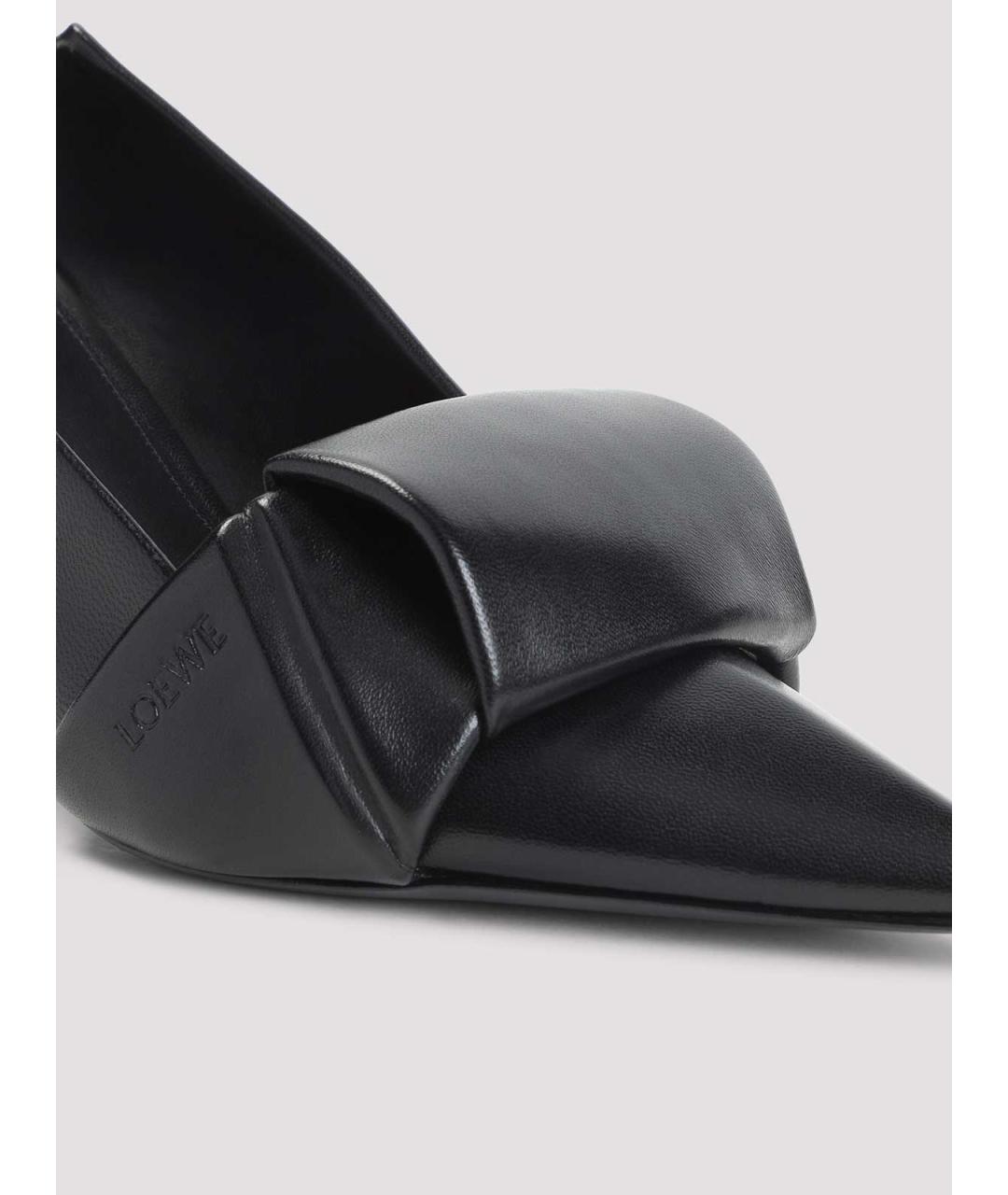 LOEWE Черные кожаные туфли, фото 4