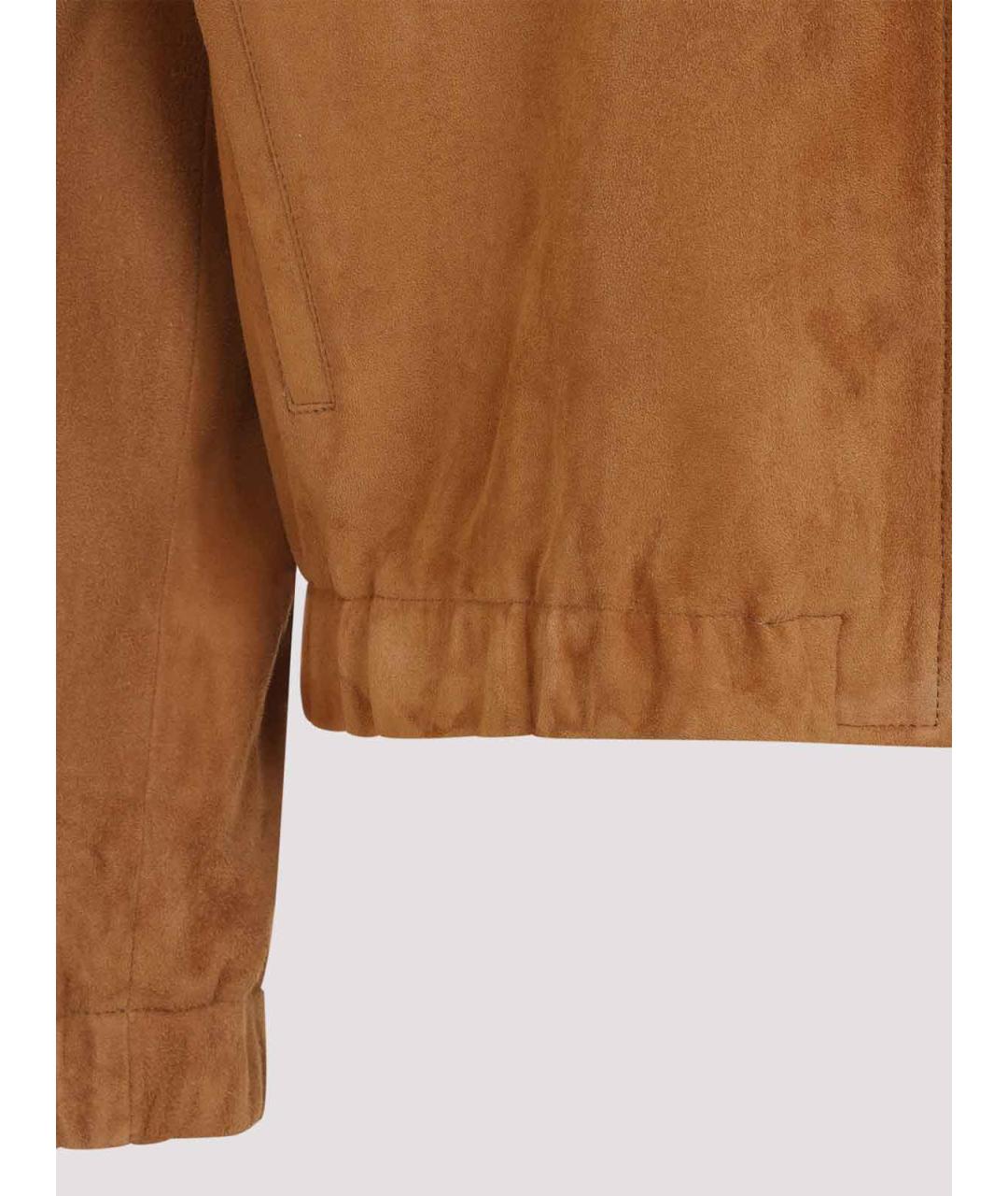 PAUL SMITH Бежевая замшевая куртка, фото 3