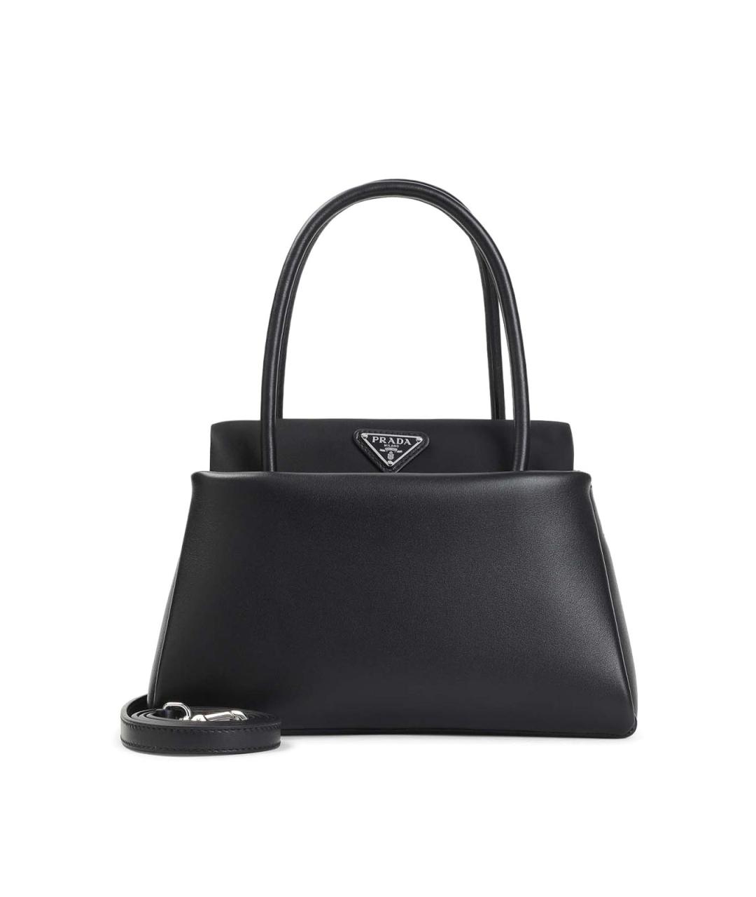 PRADA Черная кожаная сумка тоут, фото 1