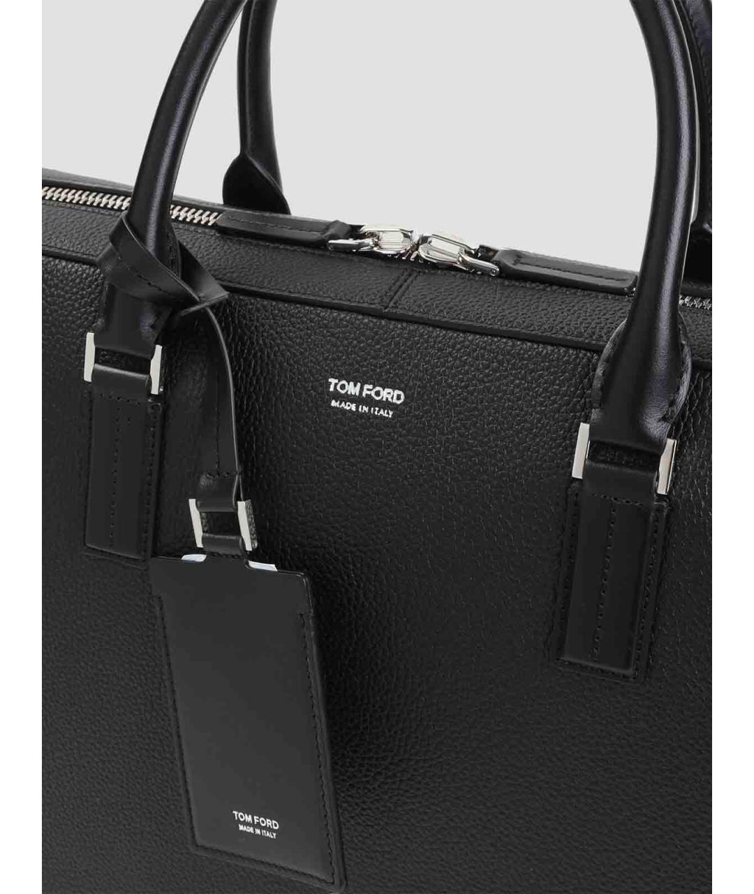 TOM FORD Черный кожаный портфель, фото 3