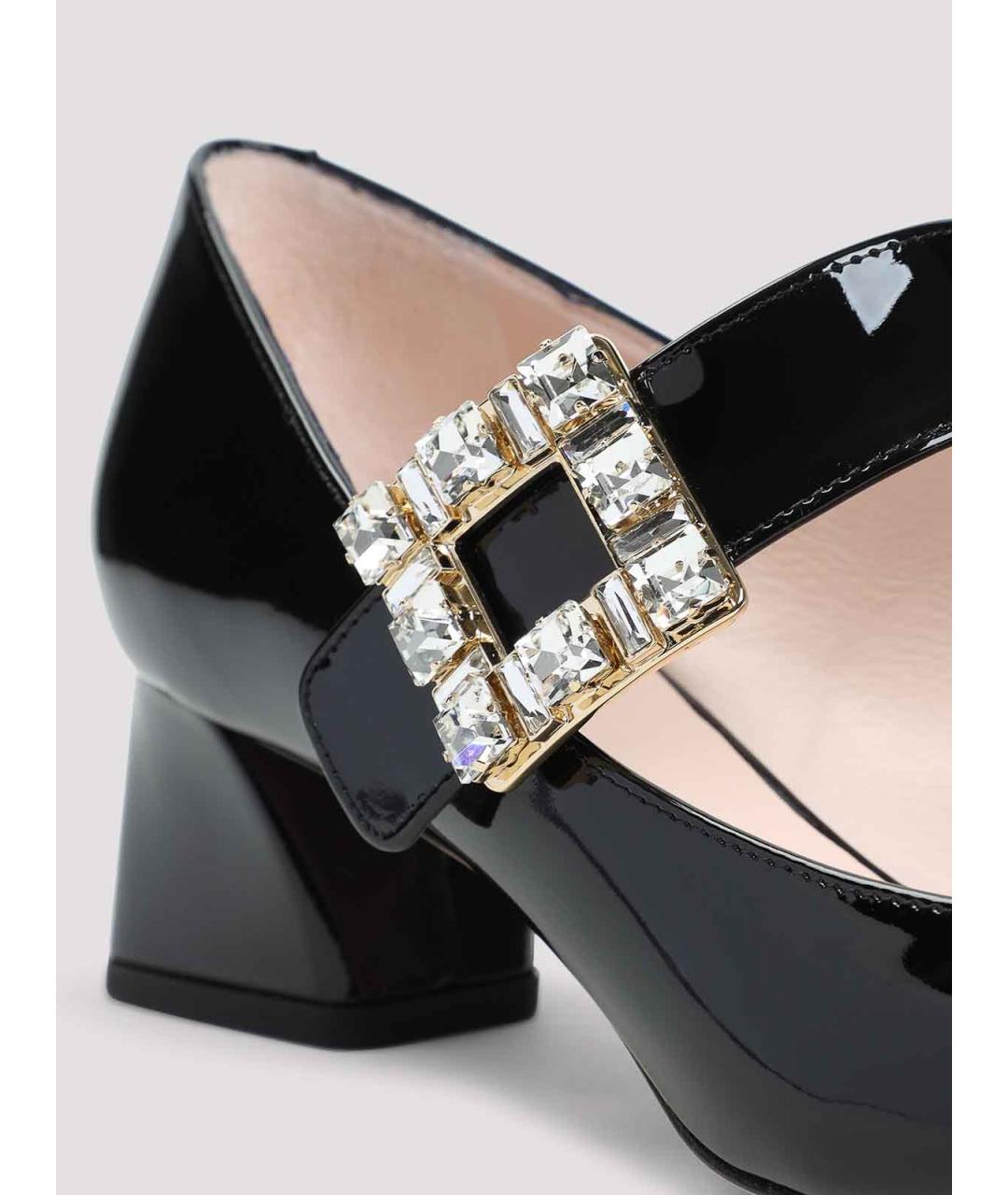 ROGER VIVIER Черные кожаные туфли, фото 4